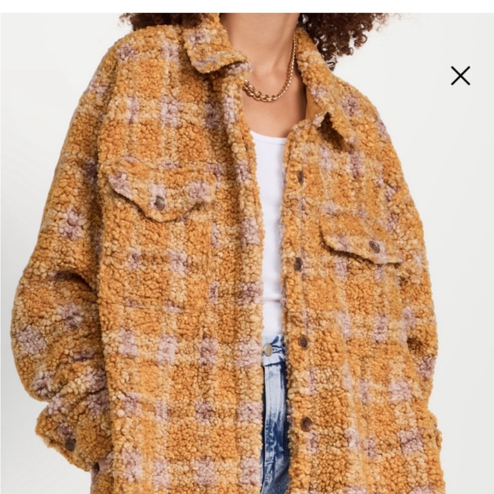 Good American long Sherpa shacket. Very warm but too big on me. Brand new